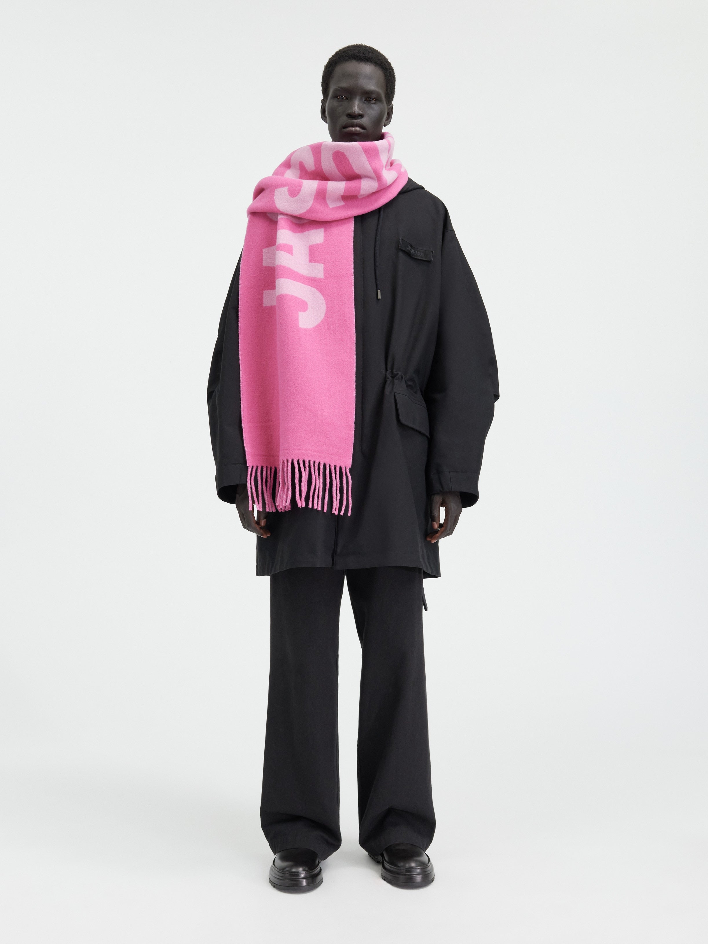 JACQUEMUS Fringe Logo Scarf